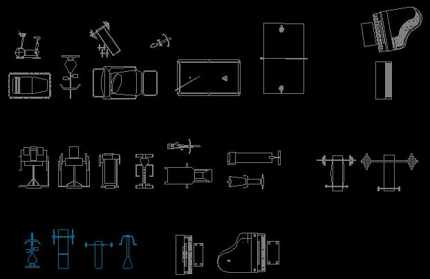 运动机械的CAD图块