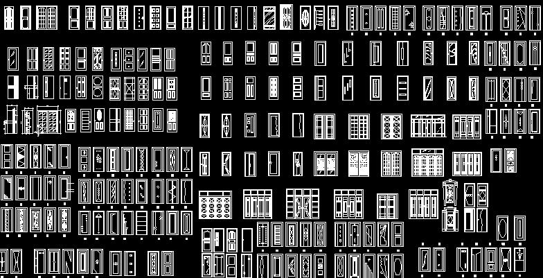 门的立面图块集汇总