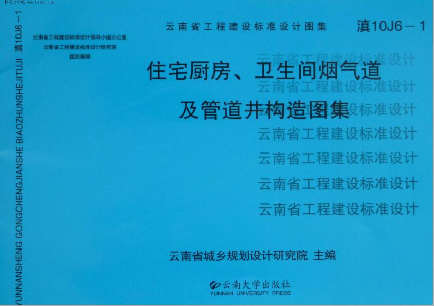 滇10J6-1 住宅厨房、卫生间烟气道及管道井构造图集