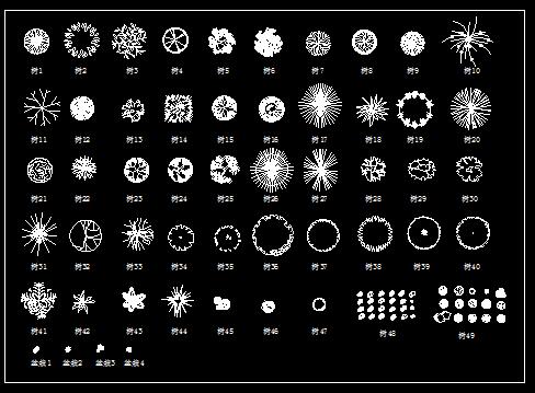 各种树CAD图块