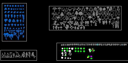 植物人物里面CAD图块