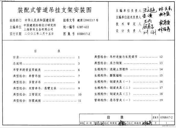 03SR417-2 装配式管道吊挂支架安装图