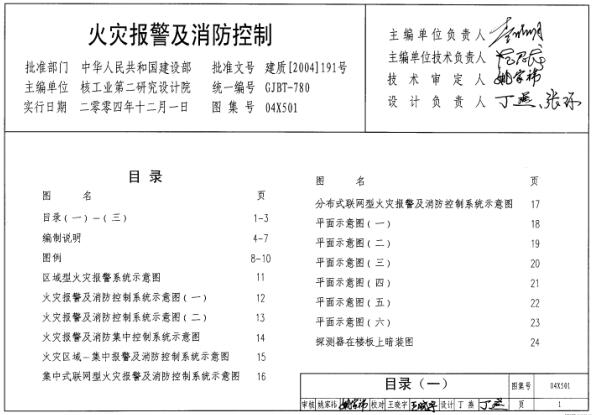 04X501 火灾报警及消防控制