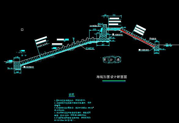 沙质海堤加固设计断面图