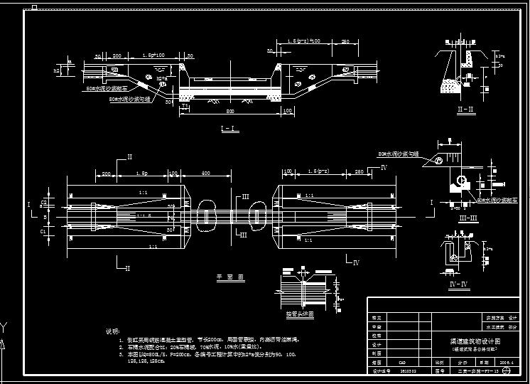 渠道建筑物设计图纸